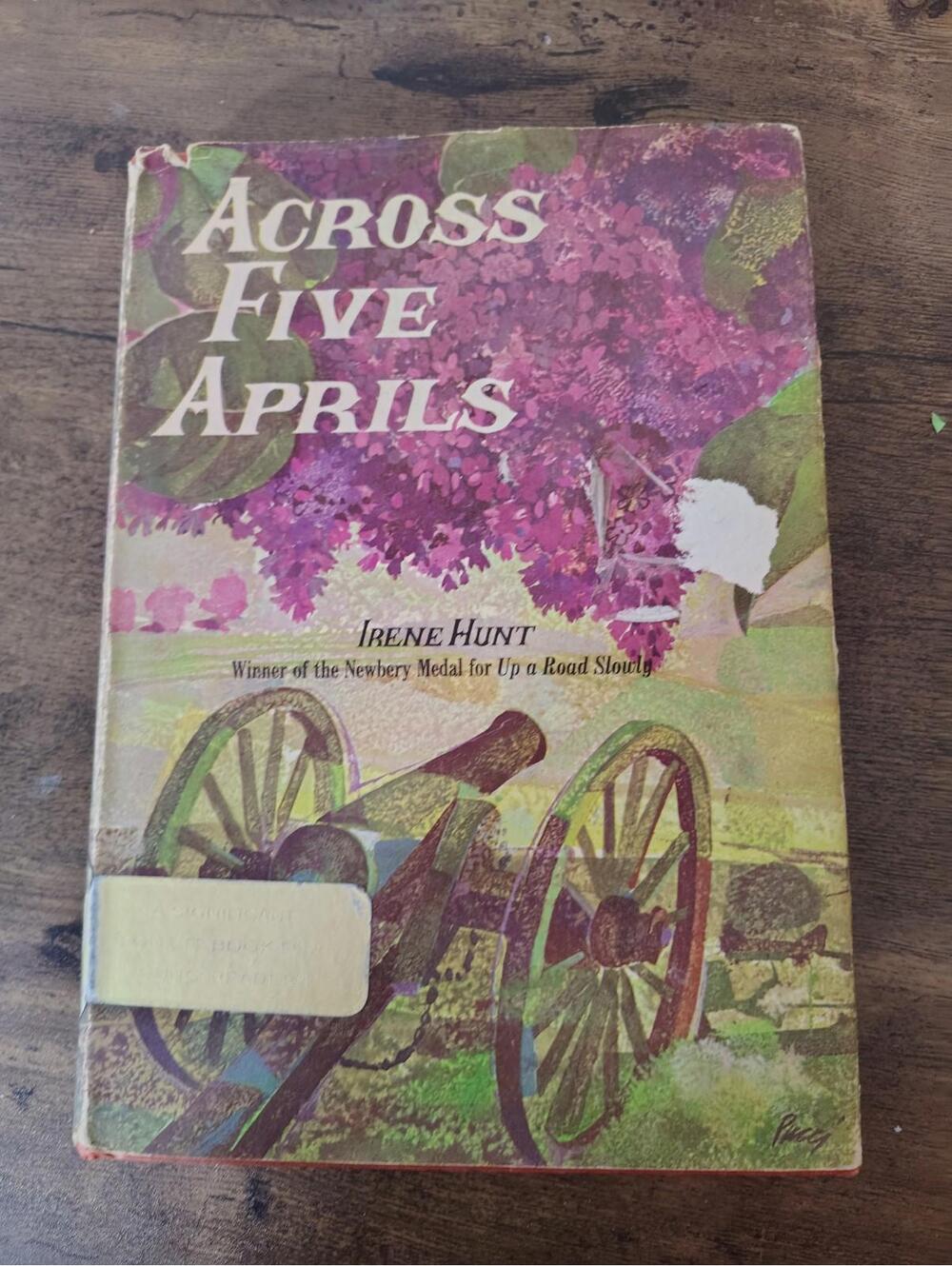 Vintage Book Across Five Aprils by Irene Hunt 1964 Hard Cover Dust